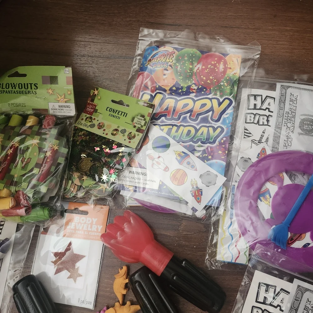 Bundle of Kid's Party Goodie Bag Supplies and Loot Bags (He-Man, Cars, & Trucks)